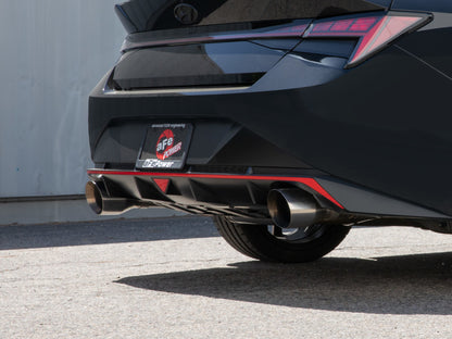 aFe Takeda 22-23 Hyundai Elantra N L4-2.0L (t) 3in 304 SS Axle-Back Exhaust w/ Polished Tips 49-37027-P 49-37027-P Photo - Mounted