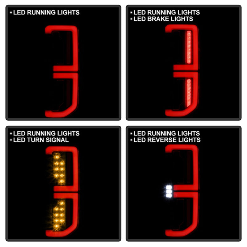 SPYDER 21-23 Ford Bronco (Factory LED Model Only) LED Tail Lights - Black (ALT-YD-FB21LED-LED-BK) 5088765 5088765 Photo - Unmounted