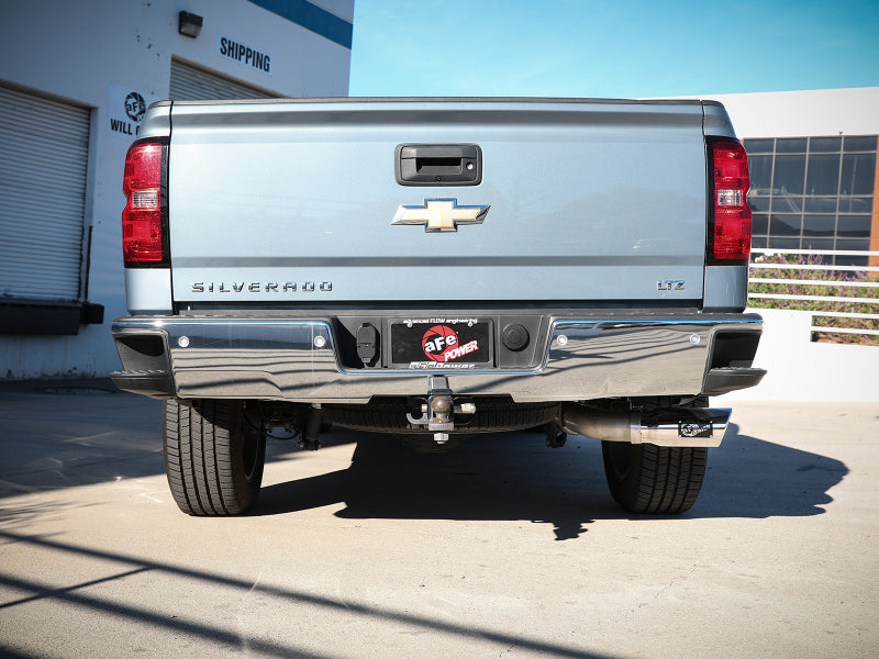aFe Apollo GT Series 4in 409SS Cat Back Exh System Polished Tip 14-18GM Silverado 1500 V8-6.2L 49-44116-P 49-44116-P Photo - Mounted