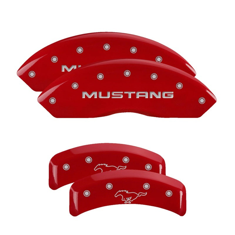 MGP Caliper Covers (set of 4), Engraved Front Mustang Engraved Rear Pony 10095SMPYRD Photo - Primary