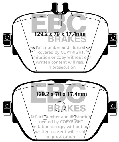 EBC 2019+ Mercedes-Benz CLS53 AMG (C257) 3.0L Turbo Yellowstuff Rear Brake Pads DP42314R DP42314R Photo - Primary