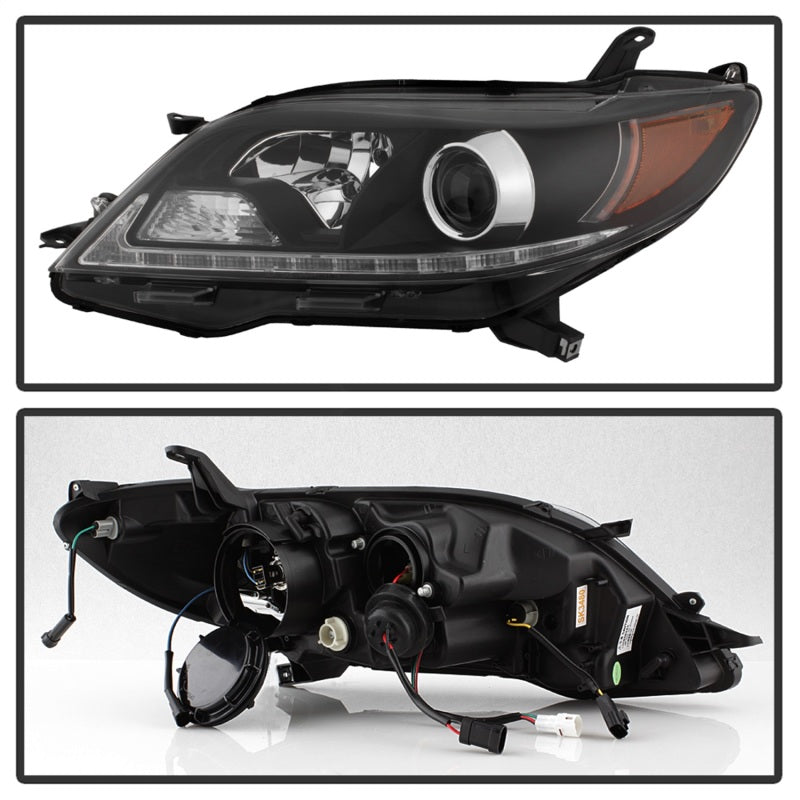 Spyder 2015-2017 Toyota Sienna Projector Headlights - DRL LED - Black PRO-YD-TSEN15-DRL-BK 5084002 5084002 Photo - Unmounted