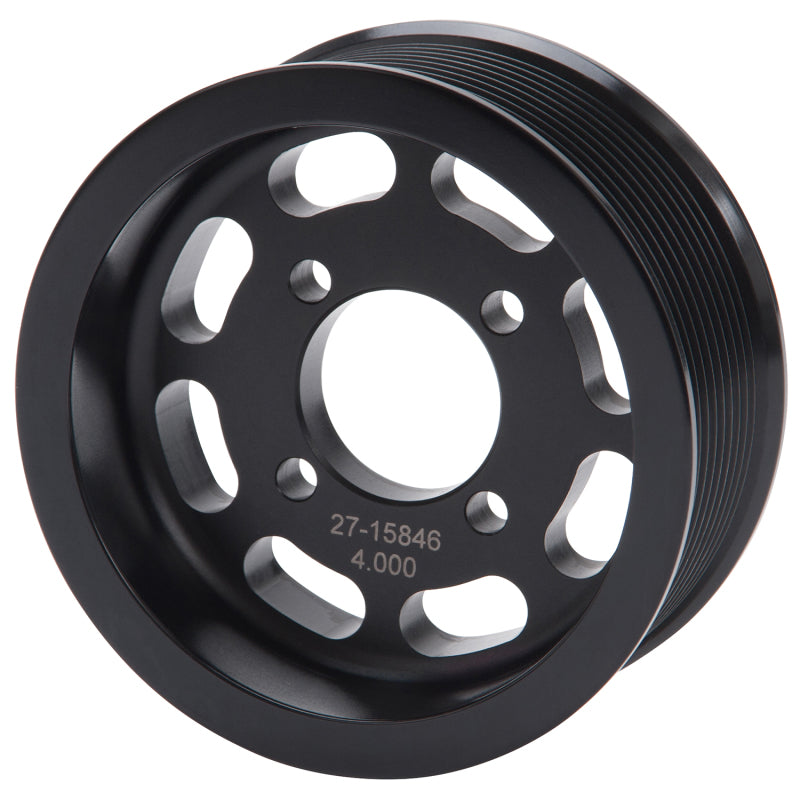 Edelbrock Pulley, Supercharger, Enforcer, 10 Rib, 4" Black 15846 Photo - Primary