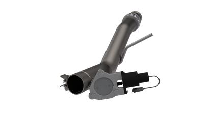 QTP 14-18 Chevrolet Silverado 1500 4.8L/5.3L EC/CC Standard Bed 3in 304SS Aggressor Cutout Mid Pipe 510014 510014 Photo - Primary