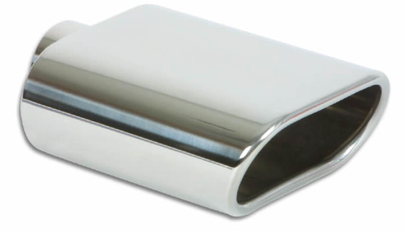 Vibrant Oval Stainless Steel Tip 5.5" x 3" (Single Wall, Angle Cut) 1405 Photo - Primary