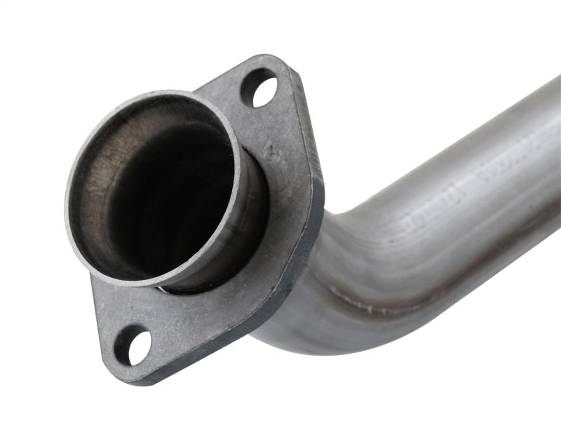 aFe Twisted Steel Y-Pipe 2in to 2-1/2in Stainless Steel Exhaust System: Je 48-46208 Photo - Unmounted