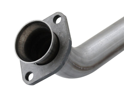 aFe Twisted Steel Y-Pipe 2in to 2-1/2in Stainless Steel Exhaust System: Je 48-46208 Photo - Unmounted