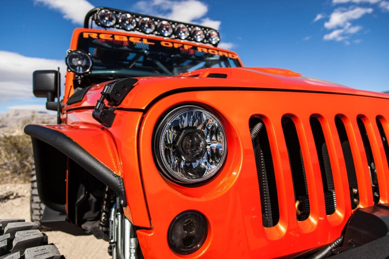 KC HiLiTES 07-18 Jeep JK (Not for Rubicon/Sahara) 7in. Gravity LED Pro DOT Headlight (Pair Pack Sys) 42341 42341 Photo - lifestyle view