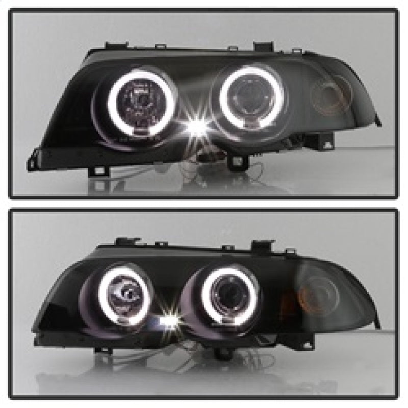 Spyder 99-01 BMW E46 3 Series 4DR Projector Headlights 1PC LED Halo (PRO-YD-BMWE46-4D-HL-AM-BSM) 5084804 5084804 Photo - Unmounted