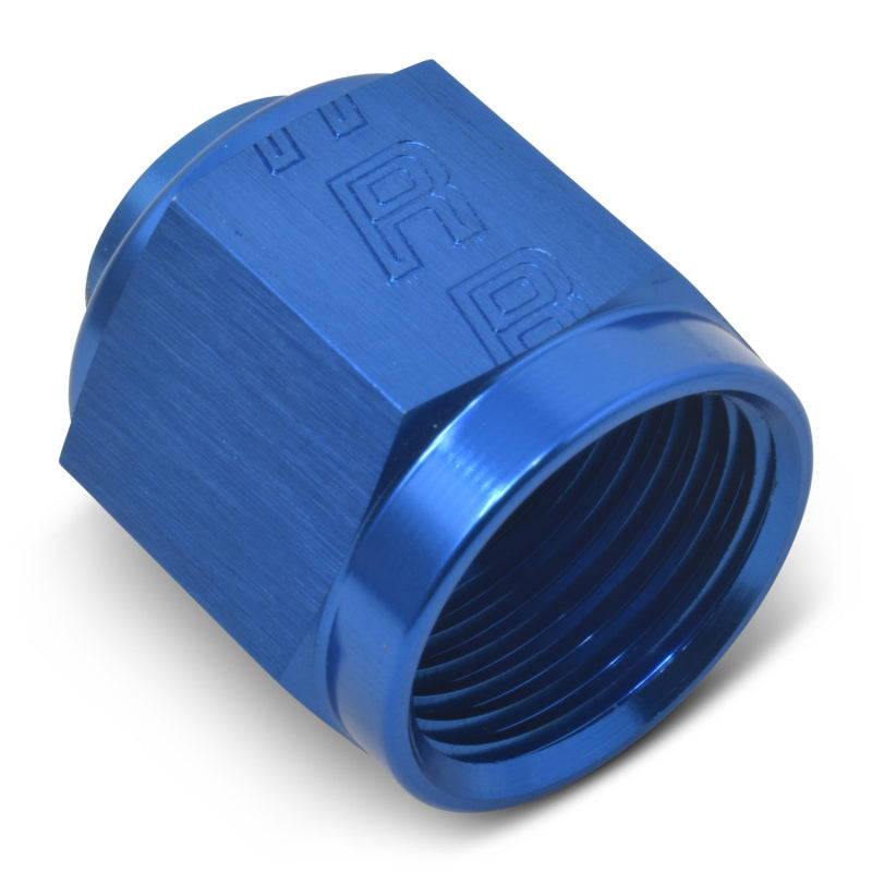 Russell -4 AN Flare Cap (Blue Finish) 661950 Photo - out of package
