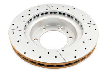 DBA 05-20 Toyota Tacoma (w/6 Lug Wheel & 4 Piston Clpr) Front Drilled & Slotted Street Series Rotor 2716X 2716X Photo - out of package