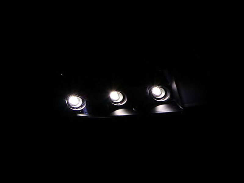 Anzo 1994-2001 Dodge Ram Crystal Headlights Black w/ LED 111205 Photo - Mounted