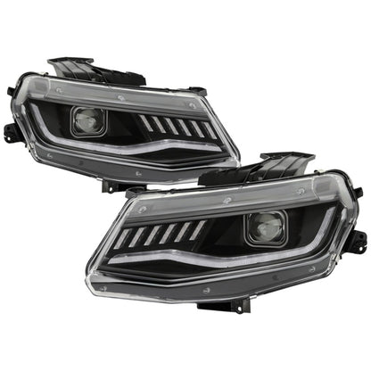 Spyder Chevy Camaro 16-18 (Do Not Fit Halogen) Projector Headlights Black PRO-YD-CCAM16HIDSI-SEQ-BK 5087379 5087379 Photo - Primary