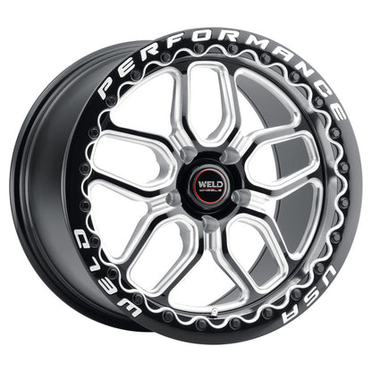 Weld S907 18X10 Laguna Beadlock 5X112 ET40 BS7.1 Gloss Black MIL Dia 78.1 S90780045P40 S90780045P40 Photo - Primary