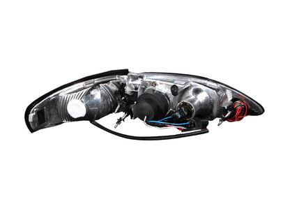 Anzo 1994-1998 Ford Mustang Projector Headlights w/ Halo Chrome 1pc 121039 Photo - Unmounted