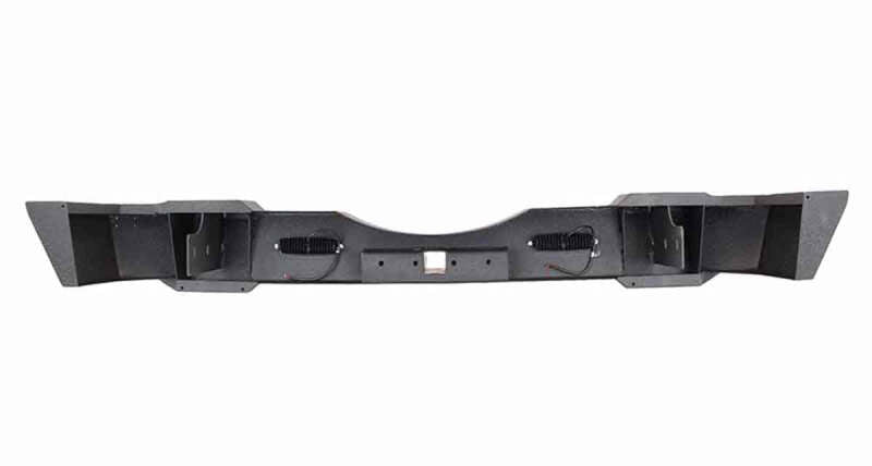 Fishbone Offroad 07-18 Jeep JK Wrangler Rubicon Steel Rear Bumper W/LEDs - Blk Textured Powdercoat FB22032 FB22032 Photo - out of package
