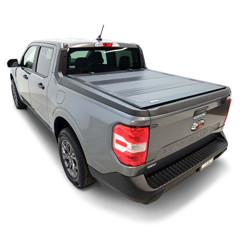 Westin 22-23 Ford Maverick 4WD 4ft. 6in. Bed Hard Tri-Fold Tonneau Cover - Black 19-44795 19-44795 Photo - Mounted