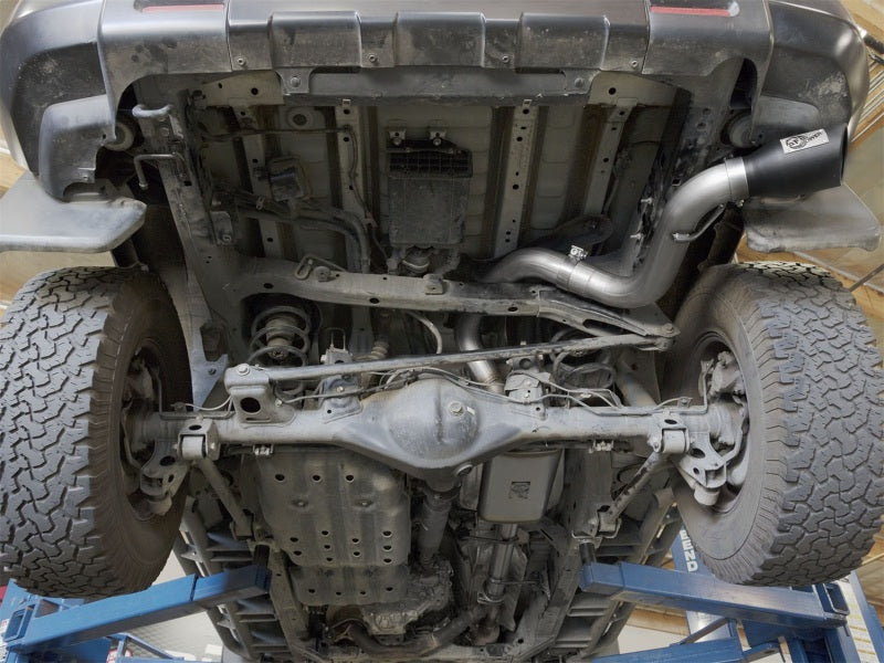 aFe MACH Force-Xp 3in 409 Stainless Steel Cat-Back Exhaust System - Toyota 49-46003-1B Photo - Mounted