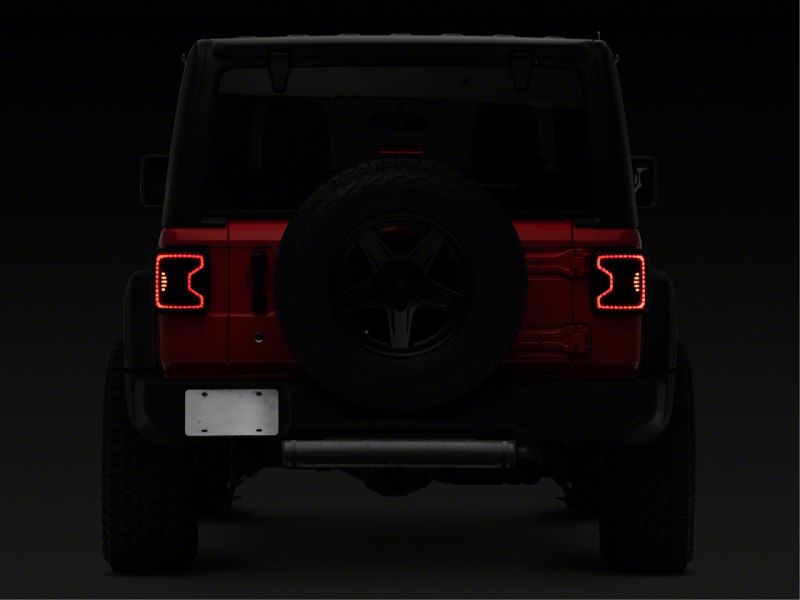 Raxiom 18-23 Jeep Wrangler JL LED Tail Lights- Blk Housing (Smoked Lens) J137647-JL J137647-JL Photo - Close Up