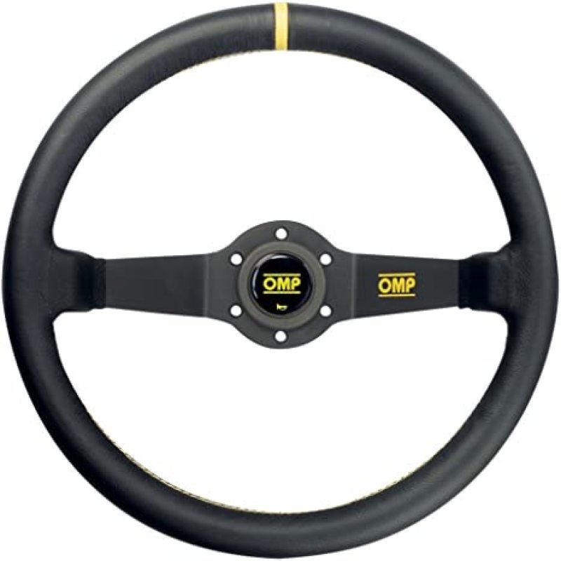 OMP Rally Dished Steering Wheel 350mm - Large Leather (Black) OD0-1950-071 OD0-1950-071 Photo - Primary