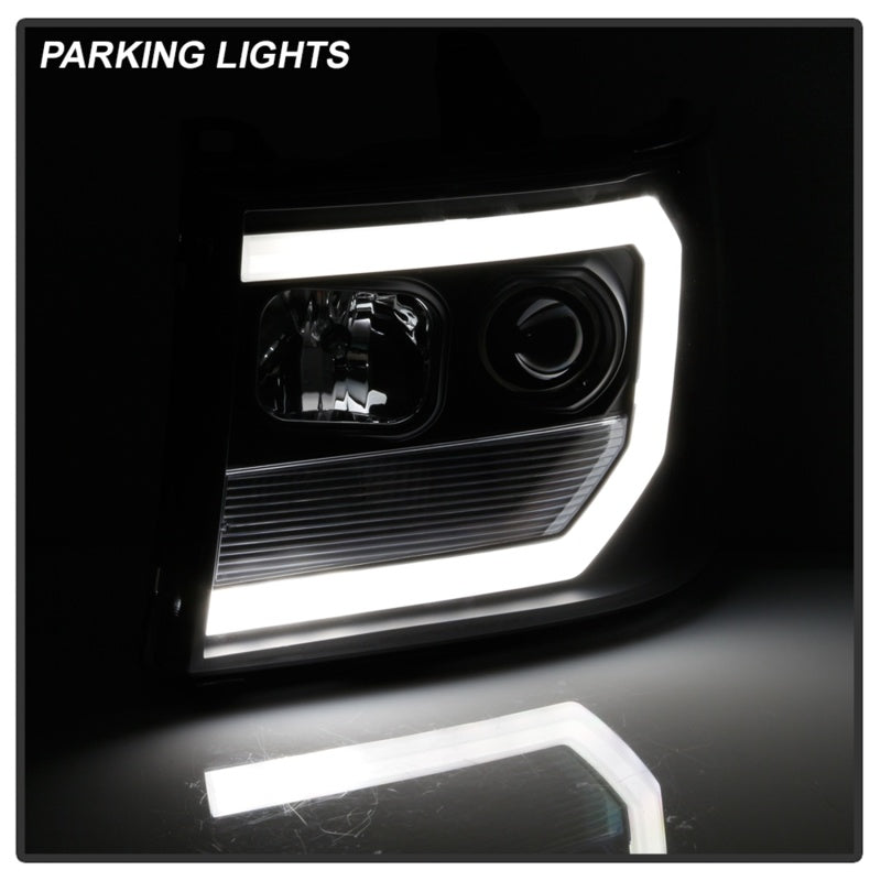 Spyder 07-13 GMC Sierra 1500-3500 Ver 2 Proj Headlights - DRL LED - All Blk PRO-YD-GS07V2-LBDRL-BKV2 5086037 5086037 Photo - Unmounted