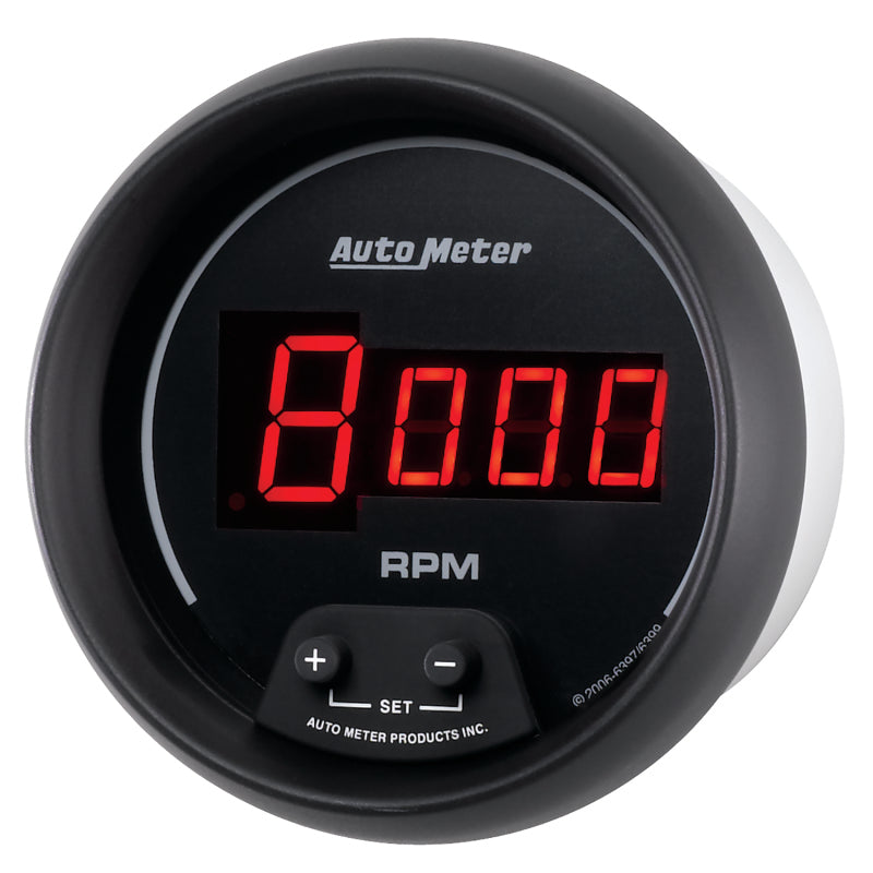 Autometer Gauge, Tach, 3 3/8", 10k Rpm, In-Dash, Digital, Black Dial w/ Red Led 6397 User 2