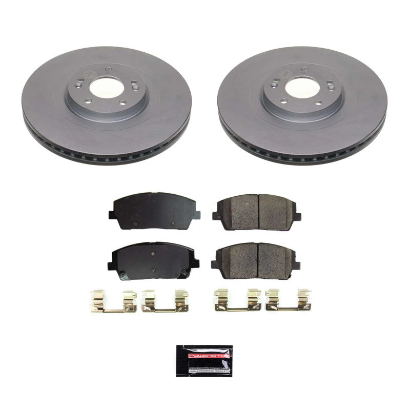 PowerStop Power Stop 20-22 Hyundai Palisade Front Z17 Coated Brake Kit CRK8750