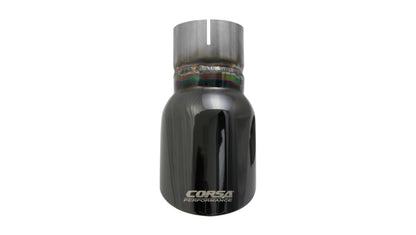 Corsa Single Universal 2.5in Inlet / 3.5in Outlet Black PVD Pro-Series Tip Kit TK002BLK TK002BLK Photo - Unmounted