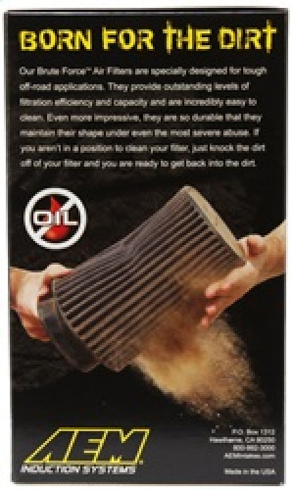 AEM Induction AEM 3.5 inch x 9 inch DryFlow Conical Air Filter 21-2049BF 21-2049BF Photo - in package