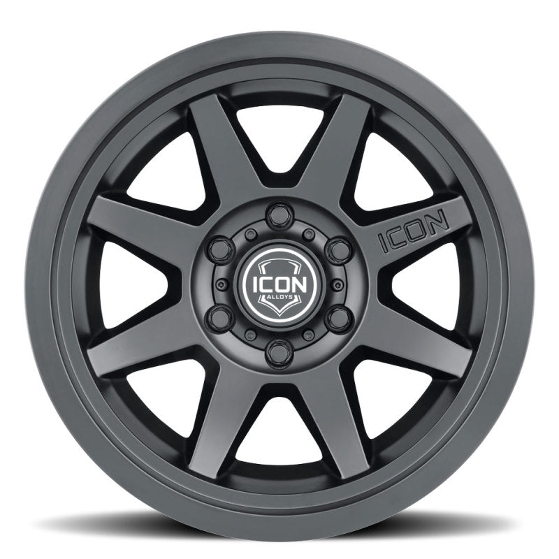 ICON Rebound 17x8.5 5x5 -6mm Offset 4.5in BS 71.5mm Bore Satin Black Wheel 1917857345SB 1917857345SB Photo - Close Up