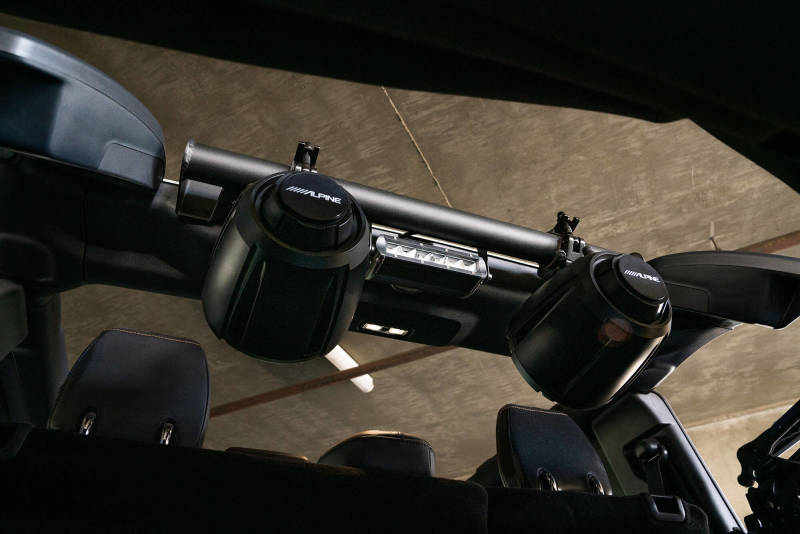 DV8 Offroad 21-22 Ford Bronco 4dr Rear Speaker & Light Mount Bar BRSB-01 BRSB-01 Photo - Mounted