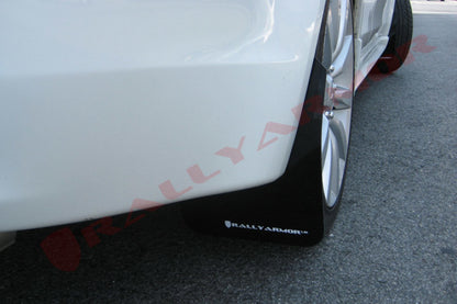 Rally Armor 07+ Lancer UR Mud flap White logo MF8-UR-BLK/WH User 1