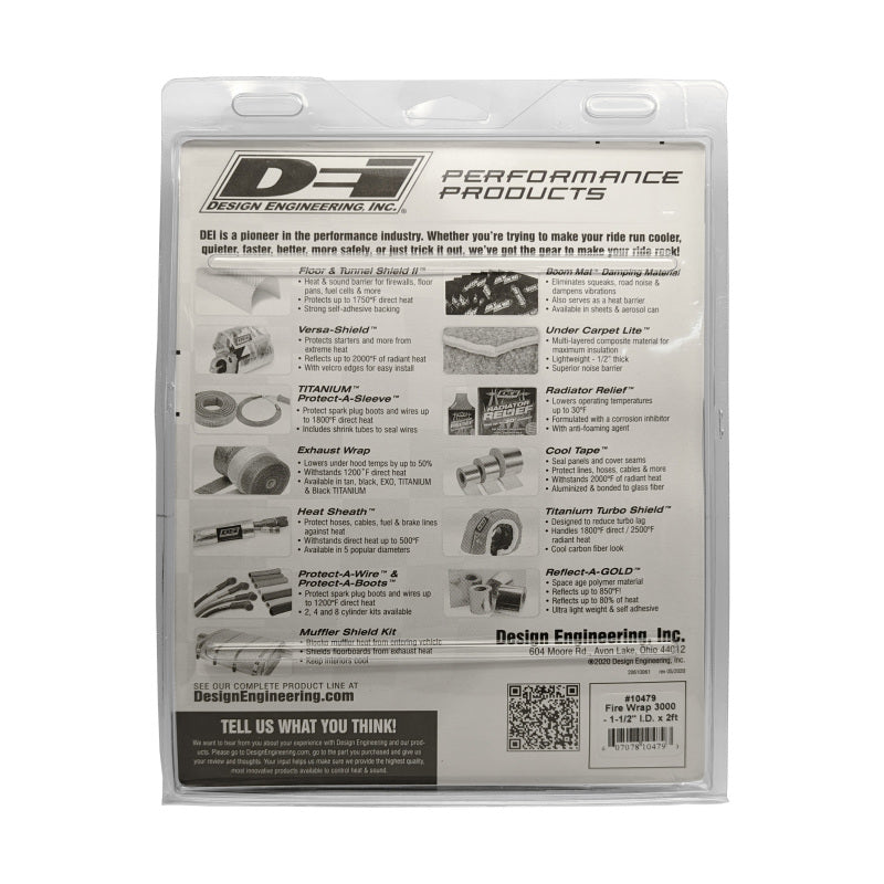 DEI Fire Wrap 3000 1-1/2in I.D. x 2ft 10479 10479 Photo - Unmounted