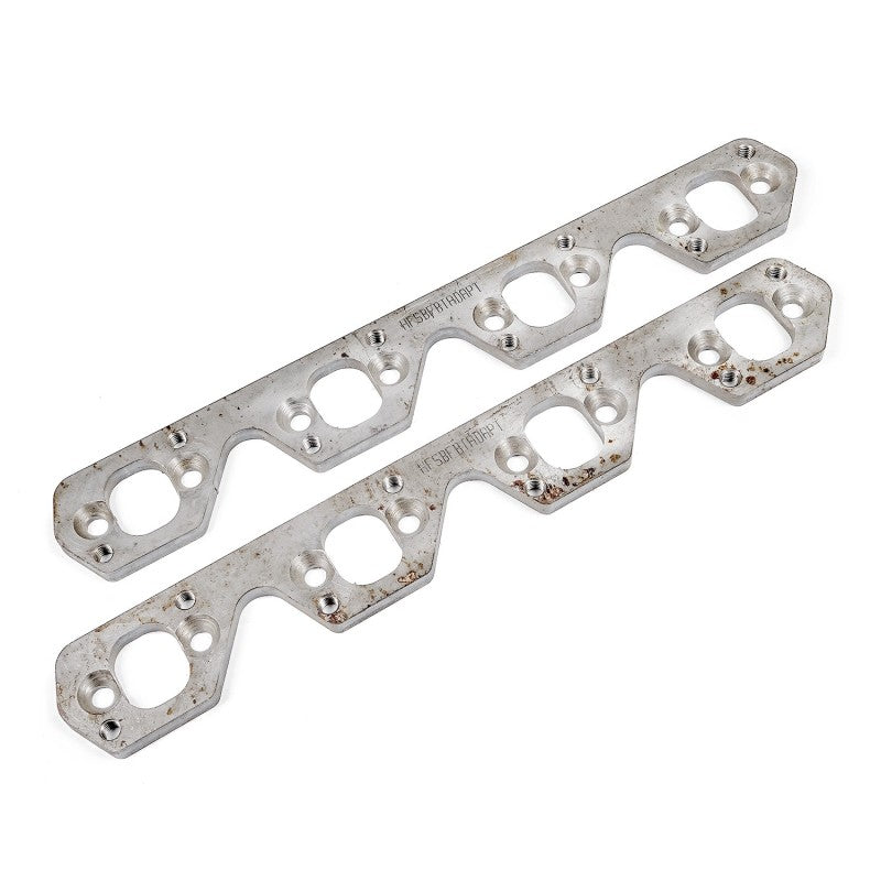 Stainless Works SBF Wide Rectangular Port Header Adapter 304SS Exhaust Flanges 1-7/8in-2in Primaries HFSBFBTADAPT HFSBFBTADAPT Photo - Primary