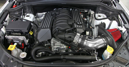 Spectre 12-18 Jeep Grand Cherokee V8-6.4L F/I Air Intake Kit - Polished w/Red Filter 9039 9039 Photo - Mounted