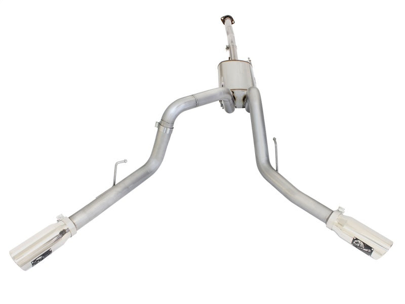 aFe Cat-Back Stainless Steel Dual Side Exhaust System - Ford F-150 15-16 49-43070-P Photo - Unmounted