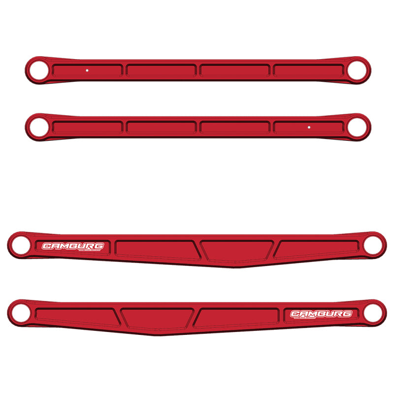 Camburg Ford Raptor 21-23 KINETIK Series Rear Billet Trailing Arm Kit (Red) CAM-120033-RED