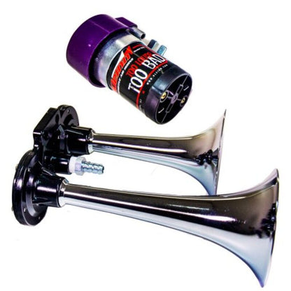 Kleinn Air Horns Kleinn Chrome Direct Drive Dual Horn/ 6.5In/4.5In - Chrome-Plated Zinc Alloy 6126 6126 Photo - Primary