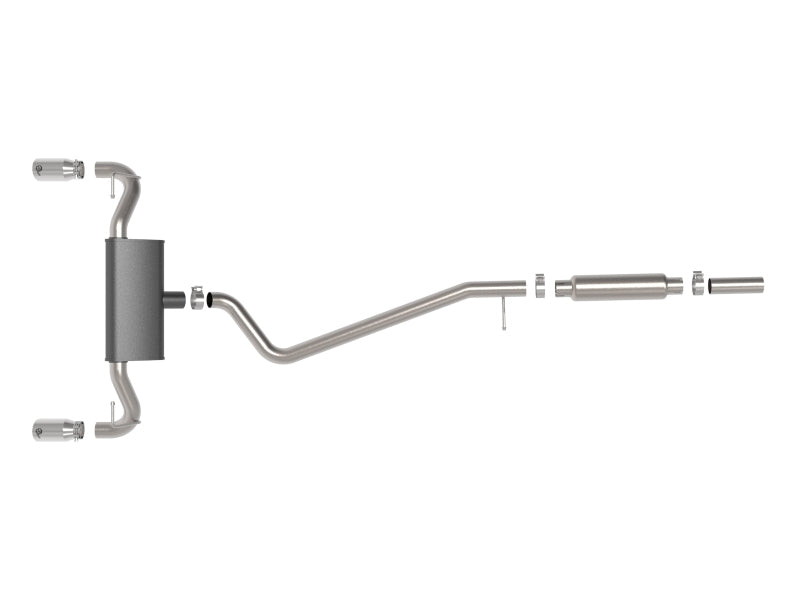 aFe Ford Bronco Sport 21-22 L3-1.5L (t)/L4-2.0L (t) Vulcan Cat-Back Exhaust System-Polished Tips 49-33142-P 49-33142-P Photo - Unmounted