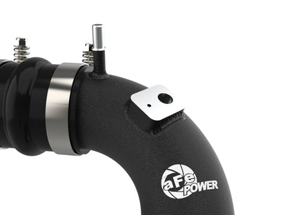 aFe Power 21-22 Ford Bronco L4-2.3L (t) BladeRunner 3in Aluminum Cold Charge Pipe Black 46-20579-B 46-20579-B Photo - Close Up