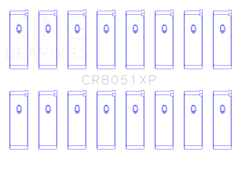 King Engine Bearings King Nissan VK56DE/VK56VD/VK45DE (Size +0.25mm) Performance Rod Bearing Set CR8051XP0.25 CR8051XP0.25 Photo - Primary