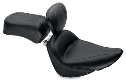 Mustang Motorcycle Mustang 00-15 Harley Softail Standard Rear Tire Standard Touring Solo Seat w/Driver Backrest - Black 79712 79712 Photo - Primary