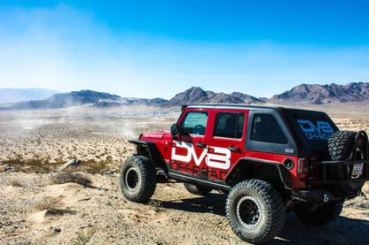 DV8 Offroad 07-18 Jeep Wrangler JK Front & Rear Flat Tube Fenders FENDB-02 FENDB-02 Photo - Mounted