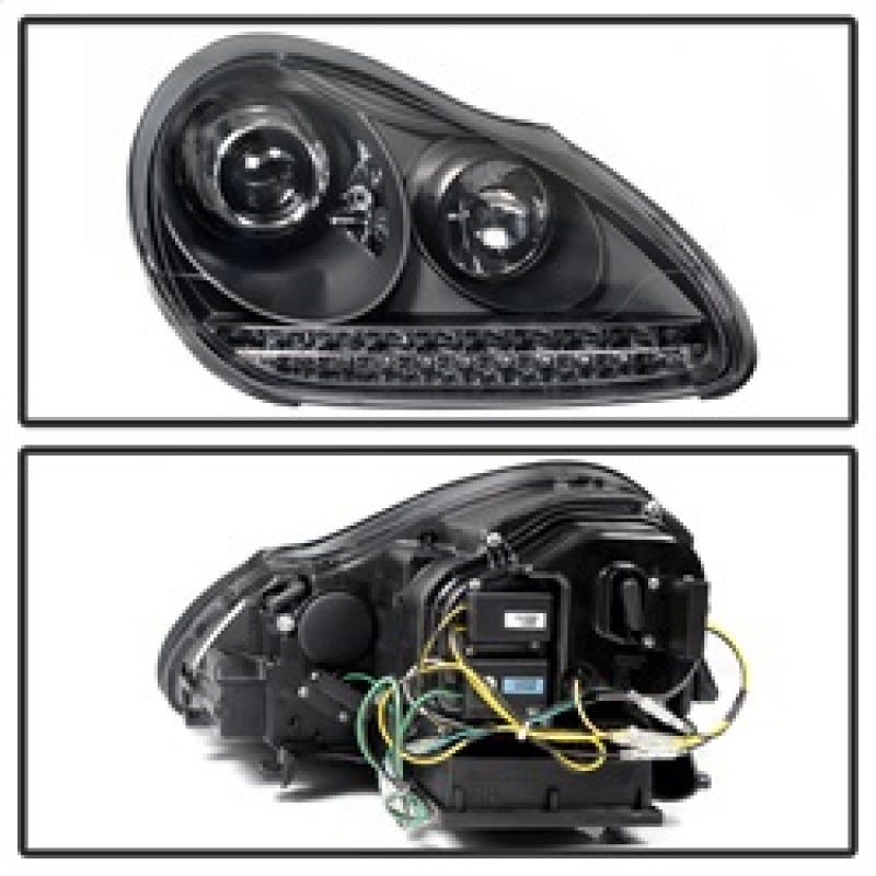 Spyder Porsche Cayenne 03-06 Projector Xenon/HID Model- DRL LED Blk PRO-YD-PCAY03-HID-DRL-BK 5080967 5080967 Photo - Unmounted