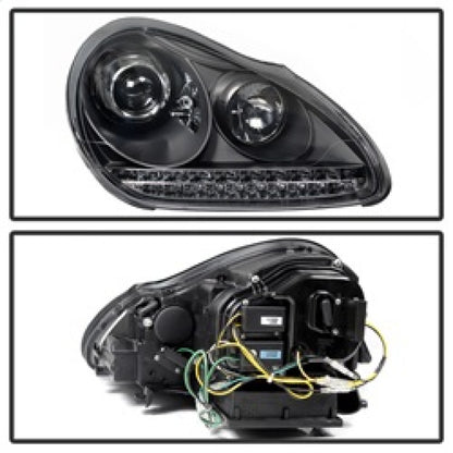 Spyder Porsche Cayenne 03-06 Projector Xenon/HID Model- DRL LED Blk PRO-YD-PCAY03-HID-DRL-BK 5080967 5080967 Photo - Unmounted