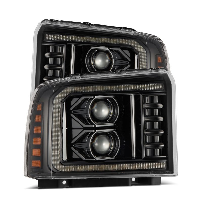 AlphaRex 05-07 Ford Super Duty/Excursion LUXX-Series LED Projector Headlights - Alpha-Black 880316 880316 Photo - Primary