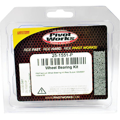 Pivot Works Suzuki Wheel Bearing Kit Premium Bearings 25-1551-P 25-1551-P Photo - Primary