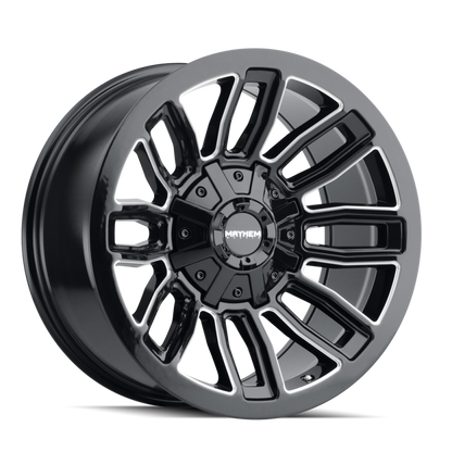 Mayhem 8108 Decoy 20x10 / 8x180 BP / -19mm Offset / 124.1mm Hub Black w/ Milled Spokes Wheel 8108-2178BM 8108-2178BM Photo - Primary