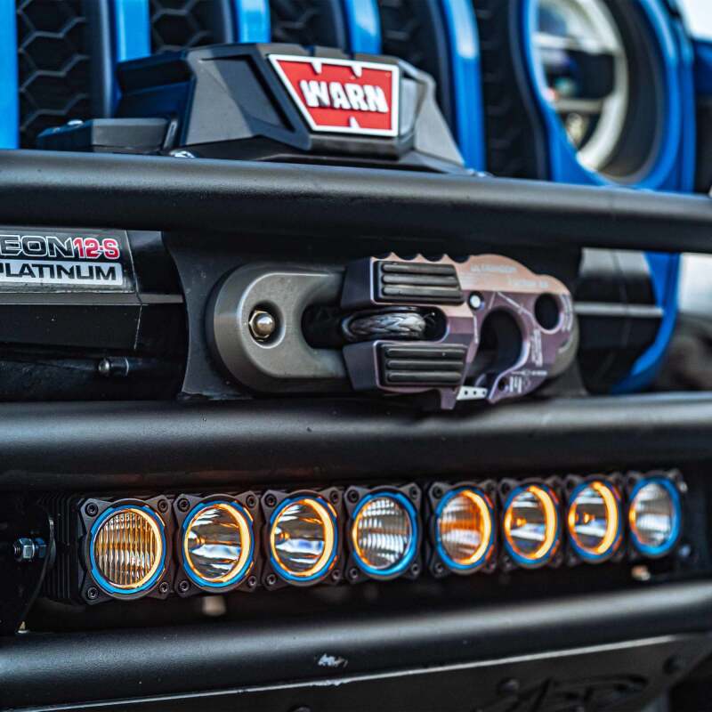 KC HiLiTES FLEX ERA LED Light Bar Bezel Kit for 10in. Segments - Blue 30580 30580 Photo - lifestyle view