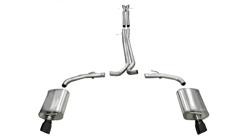 Corsa Performance 10-13 Ford Taurus SHO 3.5L V6 Turbo Sport Cat-Back Exhaust w/ Dual 4in 14315BLK Photo - Primary
